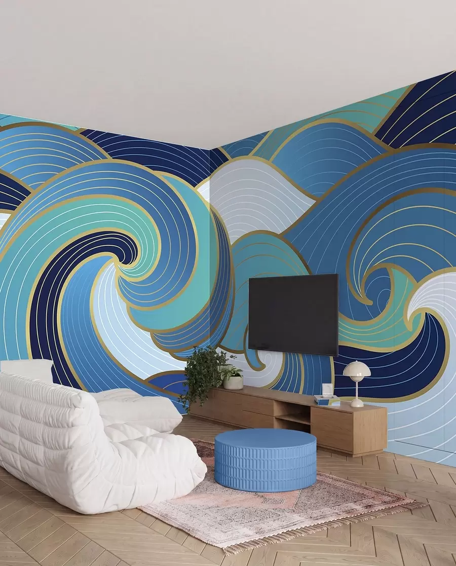 Papier peint Vagues orientales u98590
