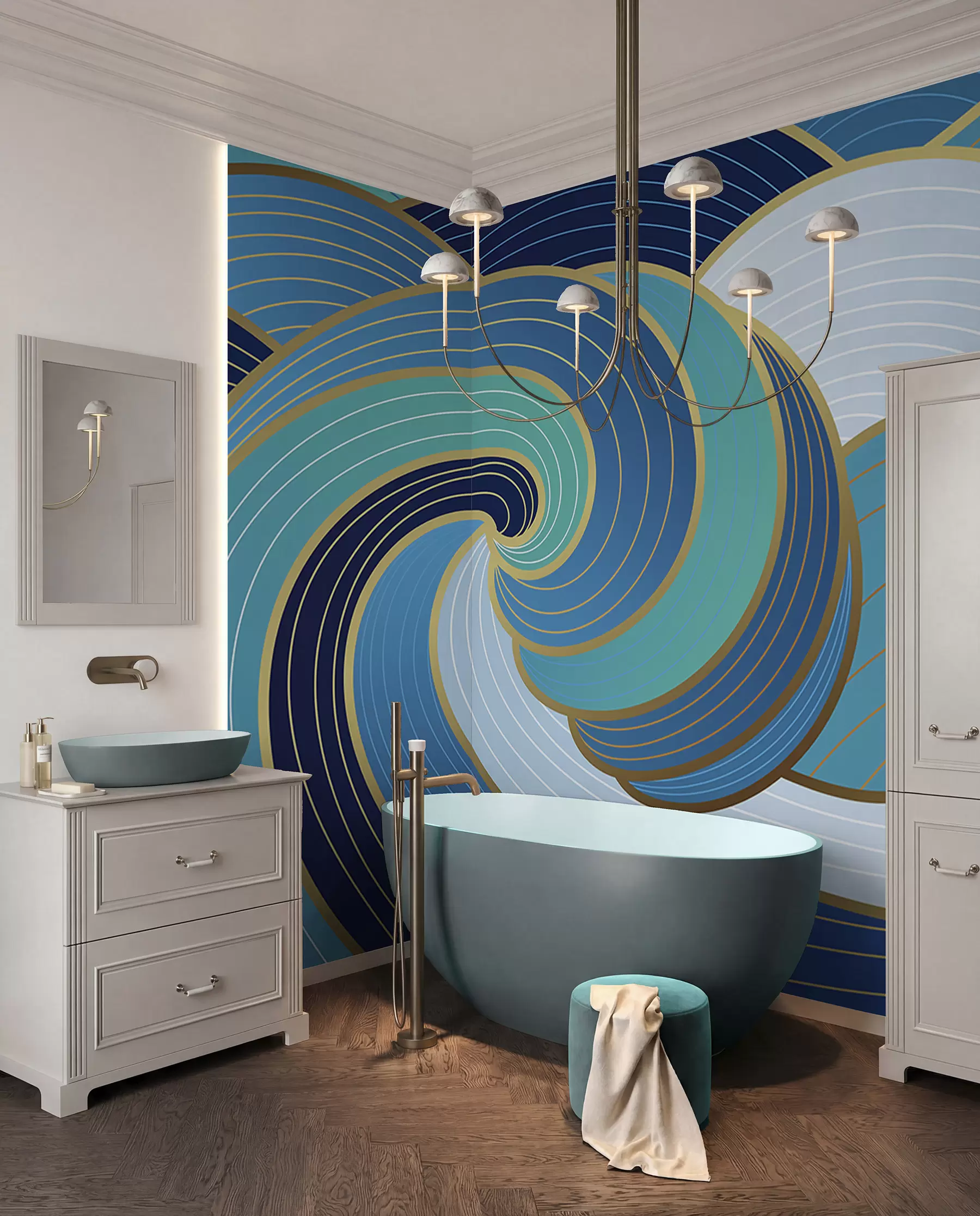 Papier peint Vagues orientales u98590