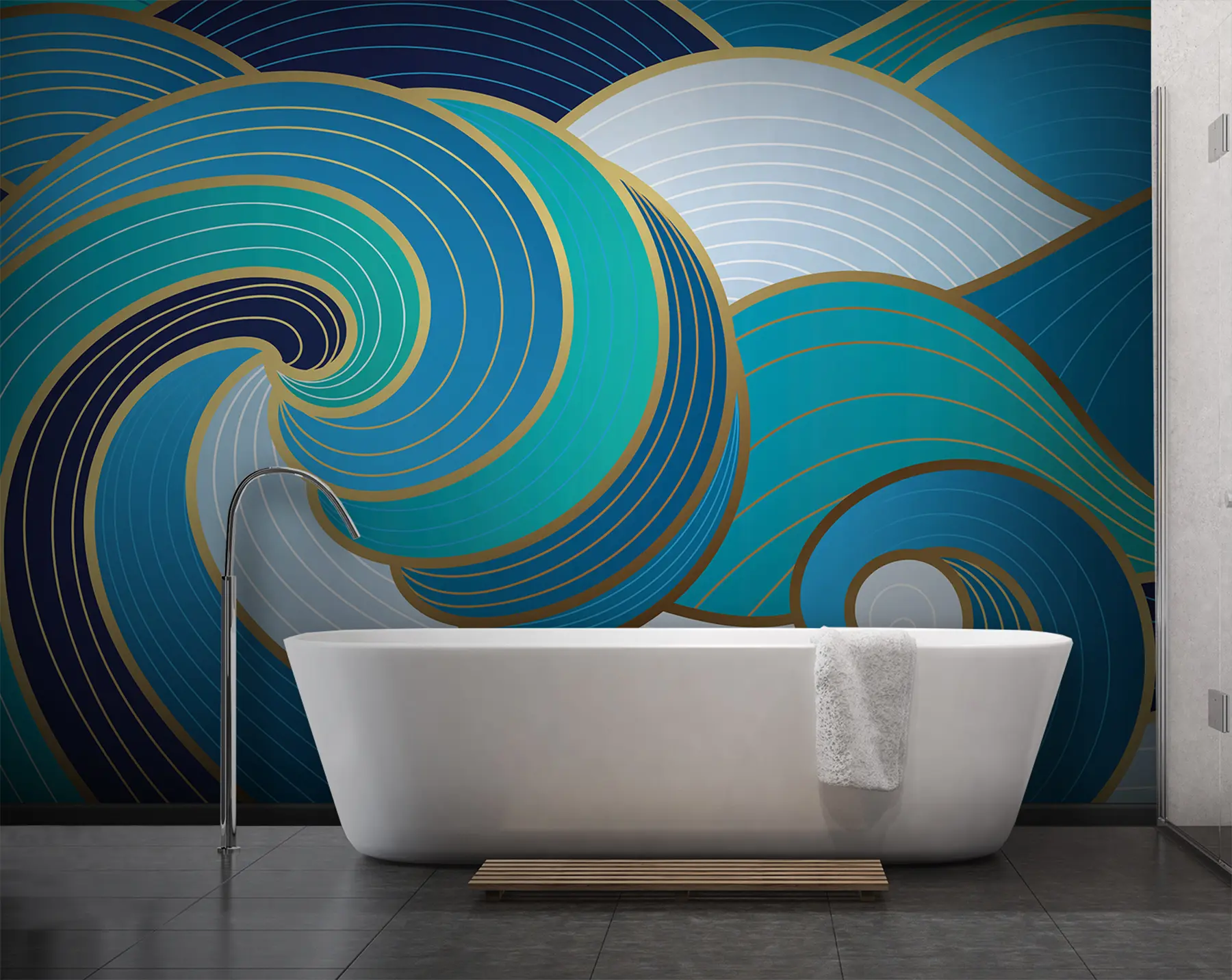 Papier peint Vagues orientales u98590