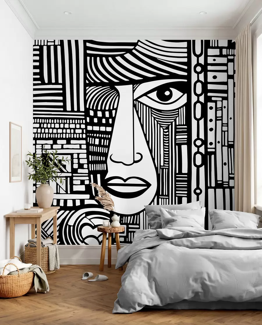 Papier peint Visage abstrait u98713