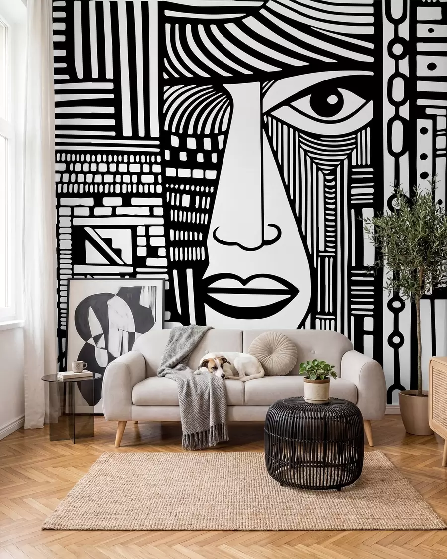 Papier peint Visage abstrait u98713