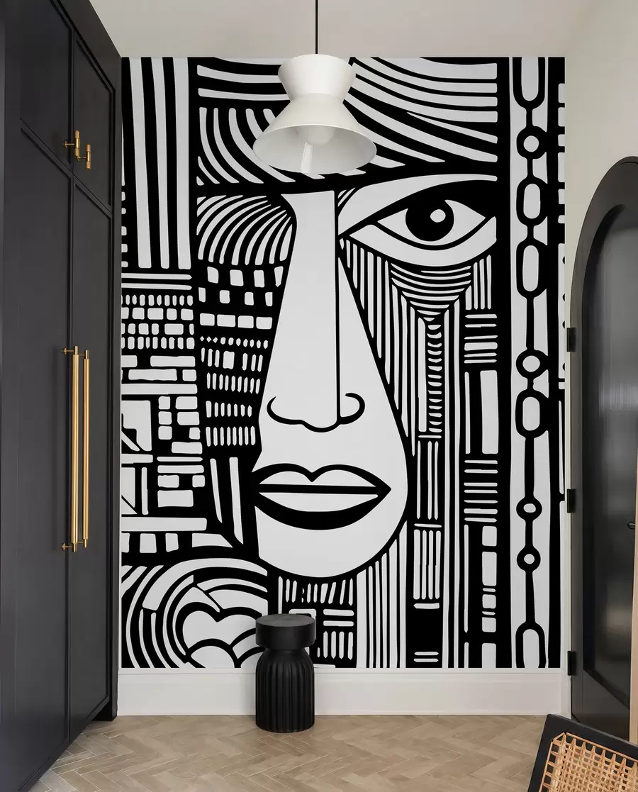 Papier peint Visage abstrait u98713