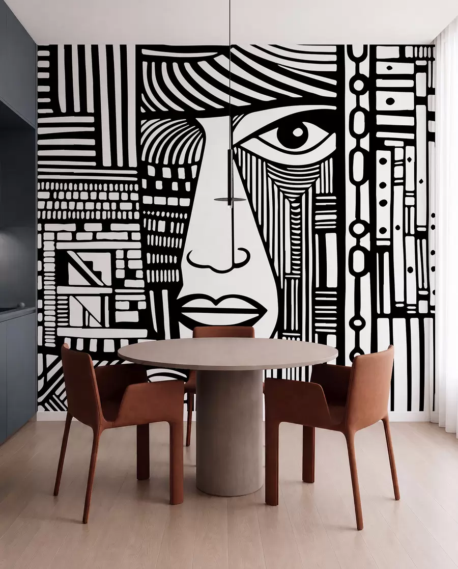 Papier peint Visage abstrait u98713