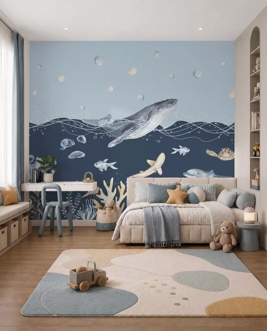 Papier peint Baleine et rêve u98902