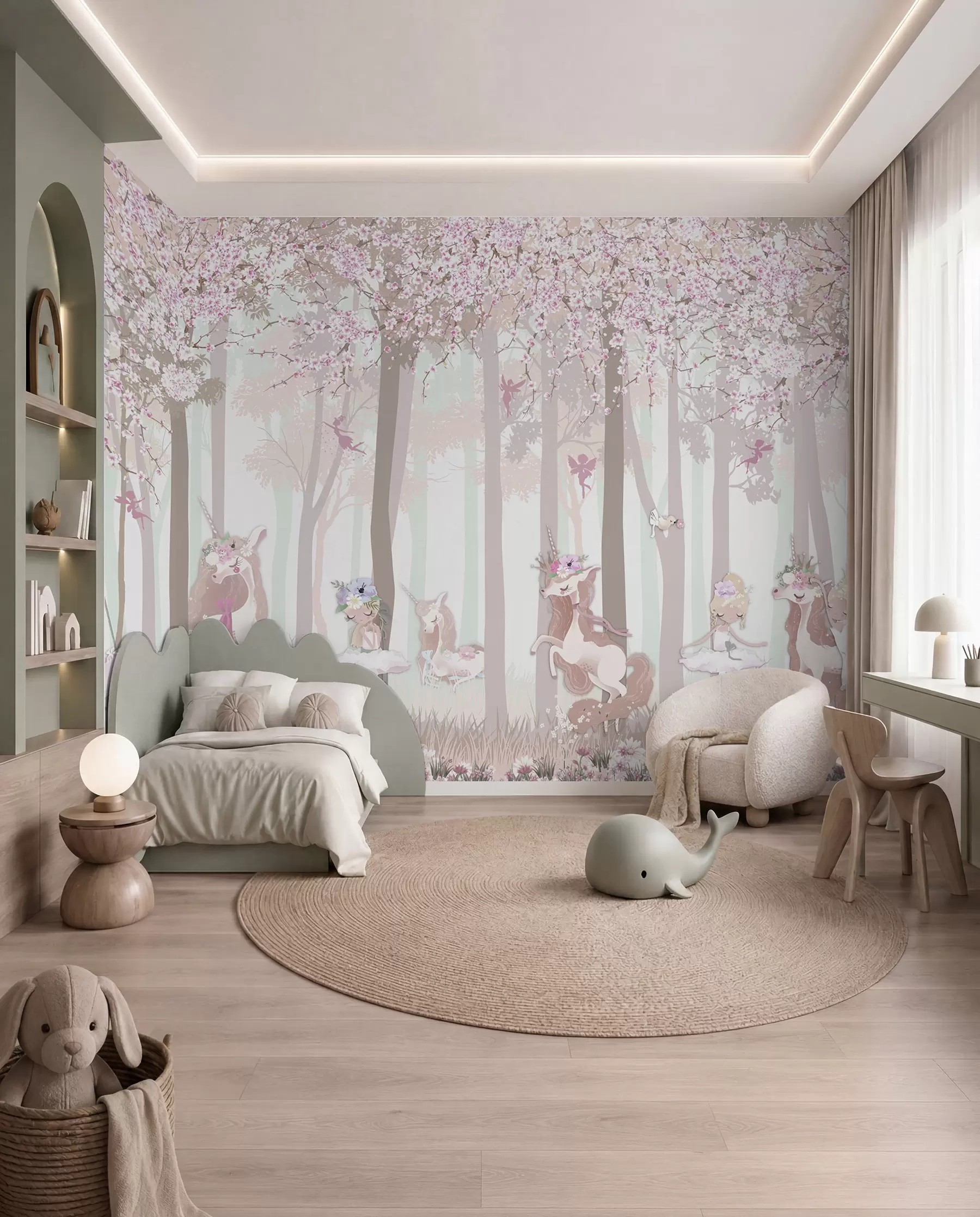 Papier peint Princesses au bois fleuri u98694