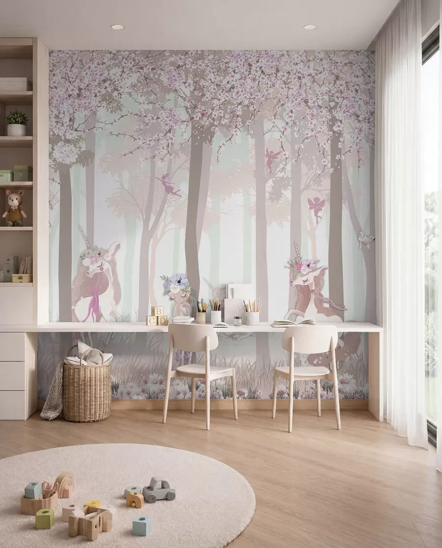 Papier peint Princesses au bois fleuri u98694