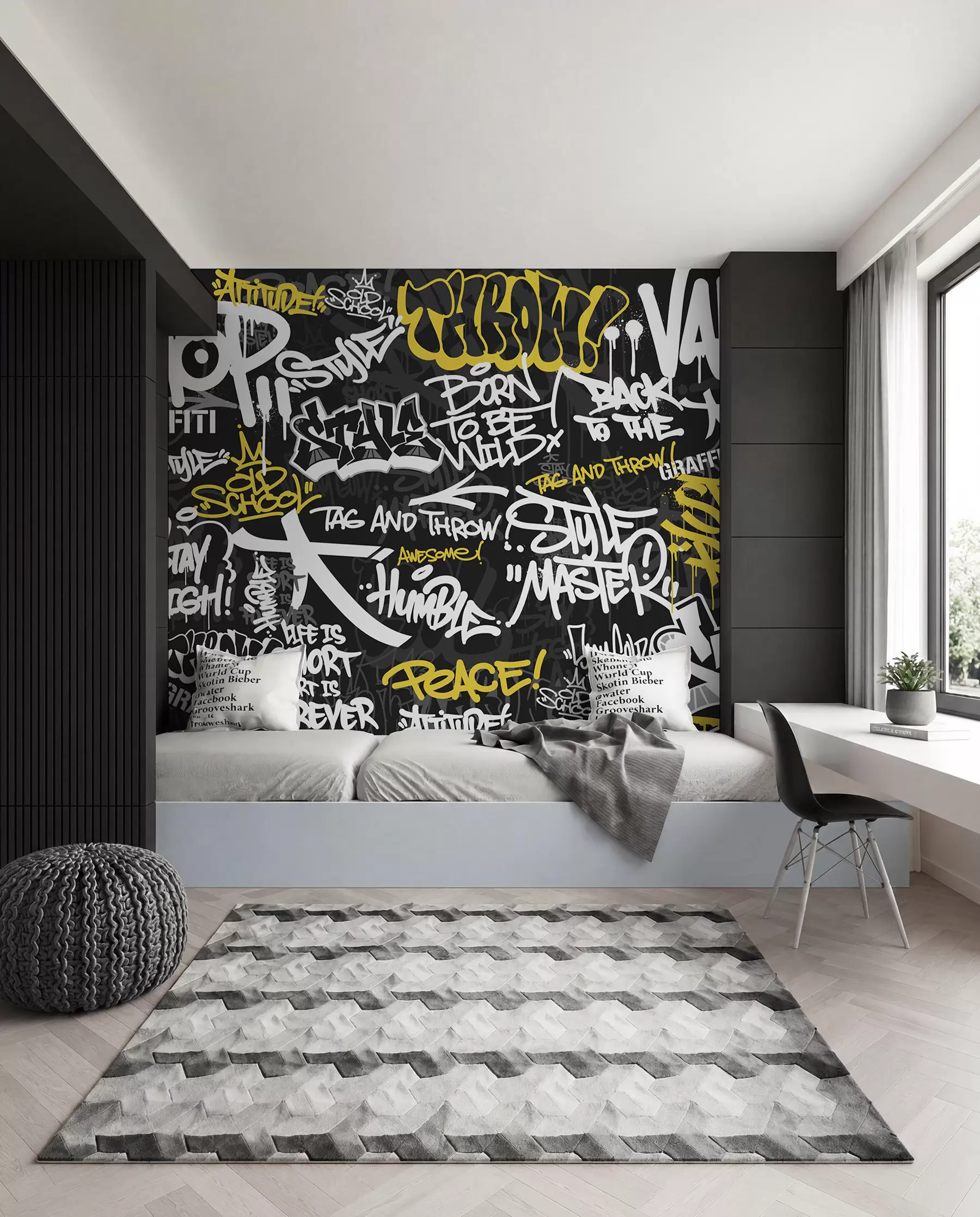 Papier peint Rythme graffiti urbain u98895