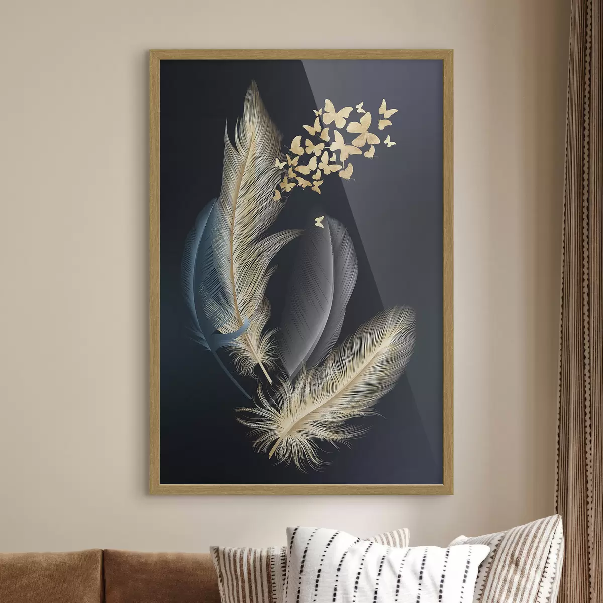 Poster Plumes et papillons f03899