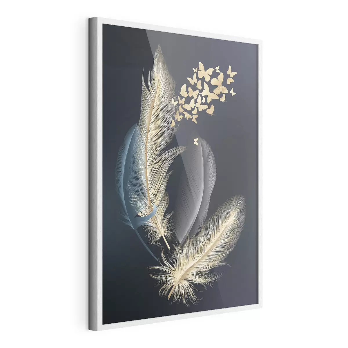 Poster Plumes et papillons f03899