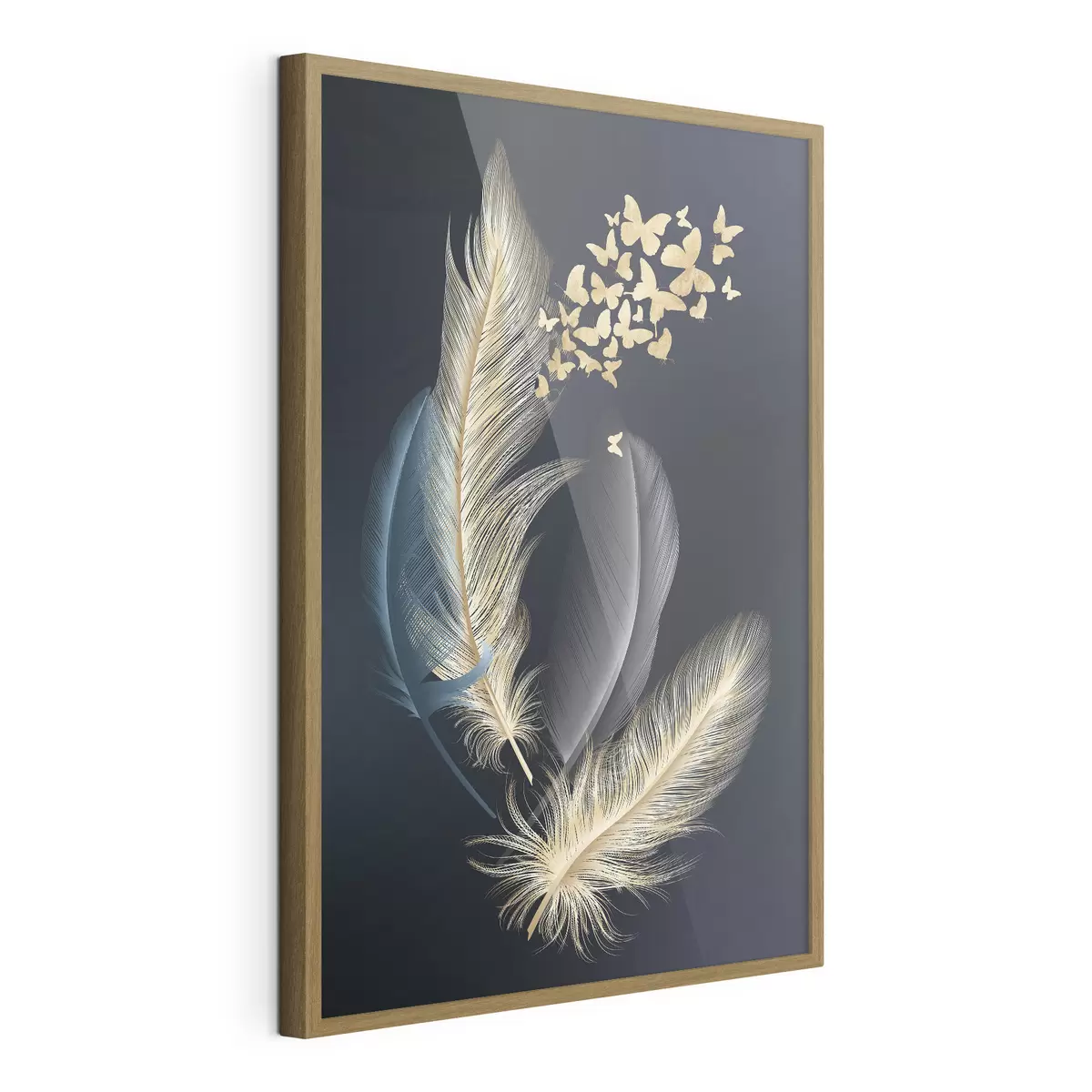 Poster Plumes et papillons f03899