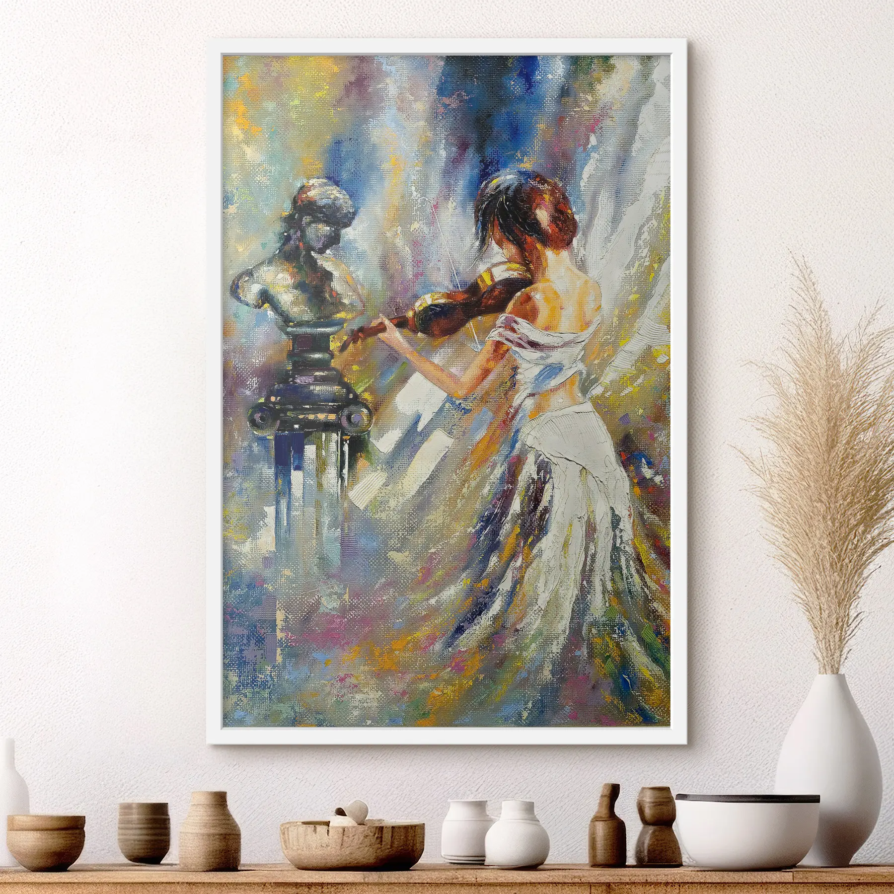 Papier peint Fiddler, peinture à l'huile f04222