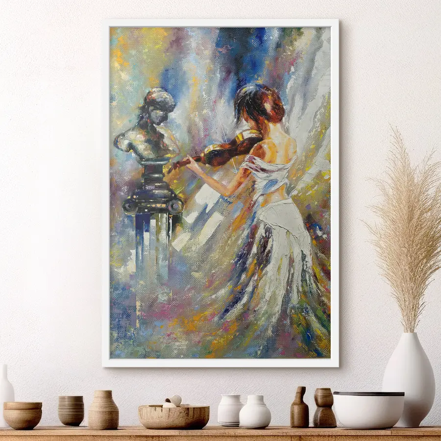 Papier peint Fiddler, peinture à l'huile f04222