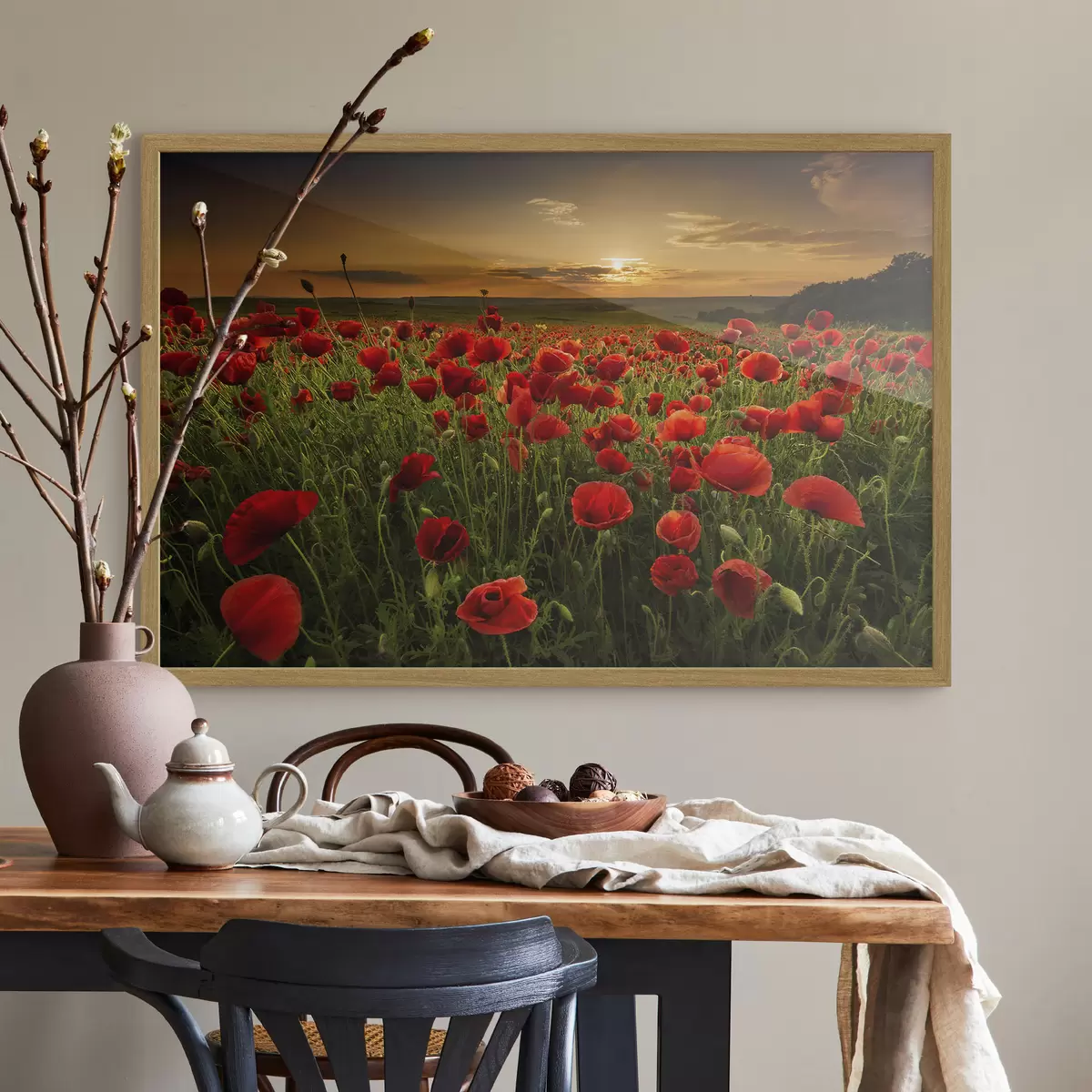 Poster Fleurs et étreinte f05477