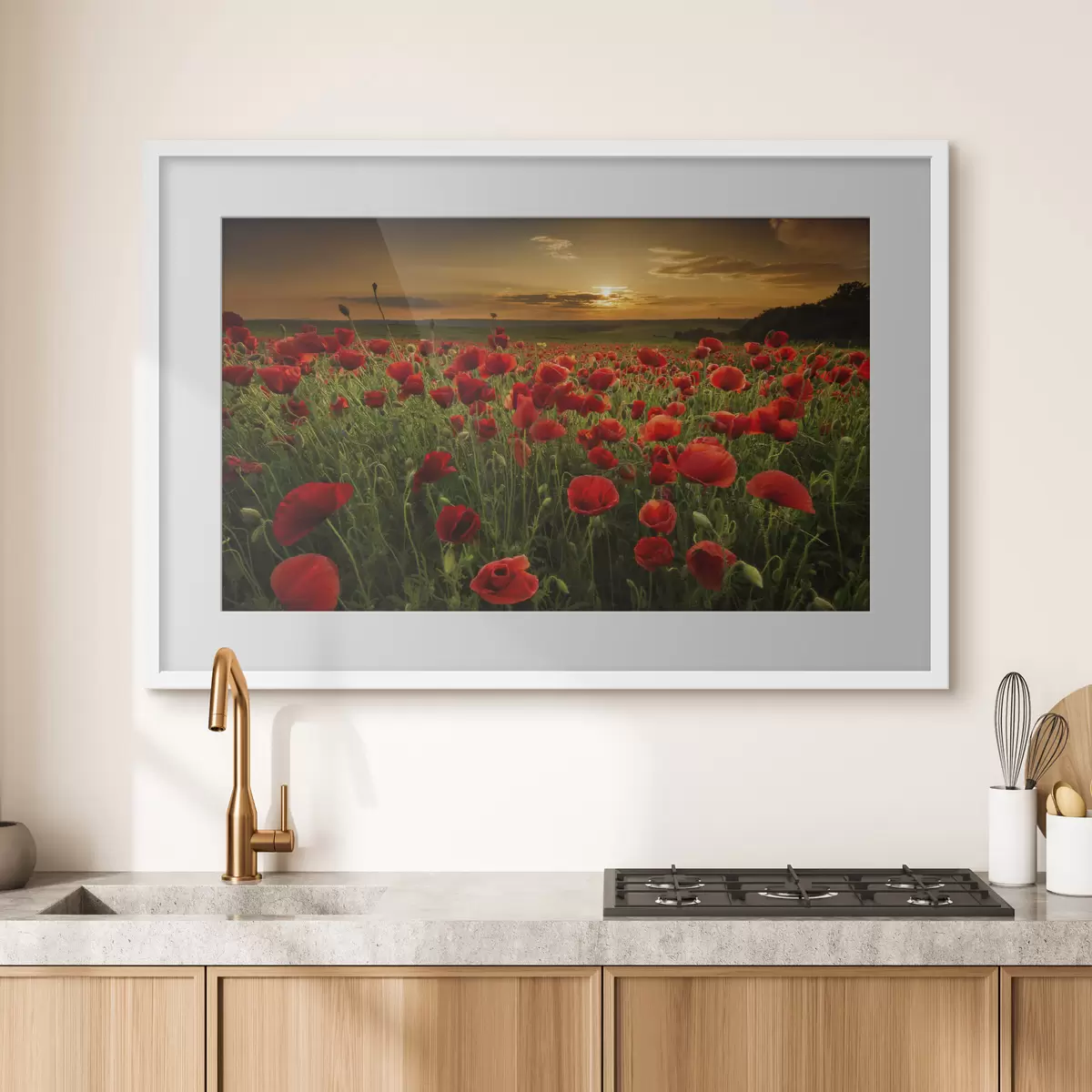 Poster Fleurs et étreinte f05477