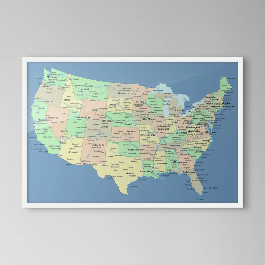 Papier peint Carte, écorégion et monde f09911