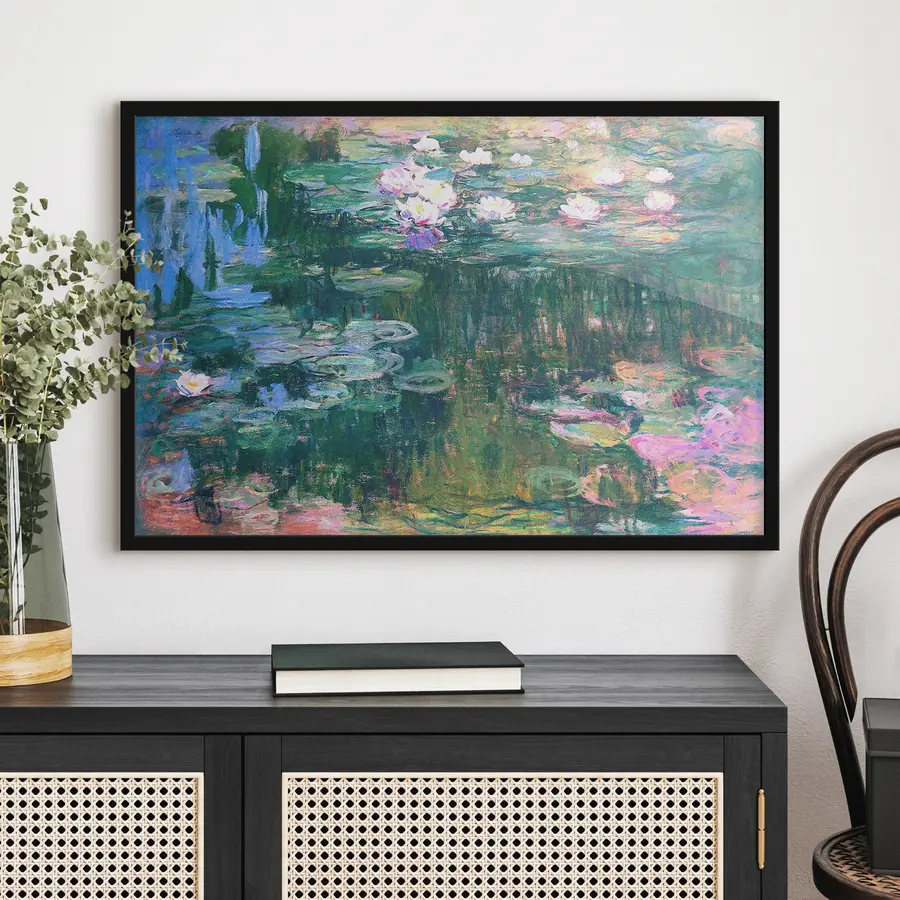 Papier peint Lac, peinture au pastel f11683