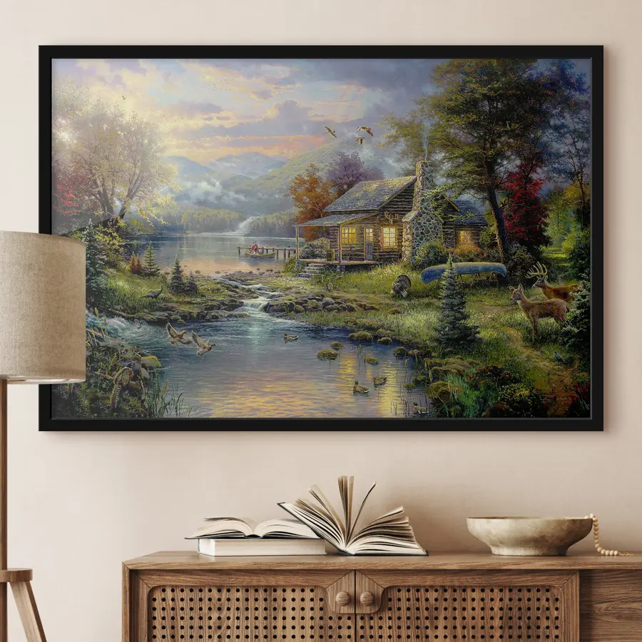 Papier peint Nuage, eau et plantes f15135