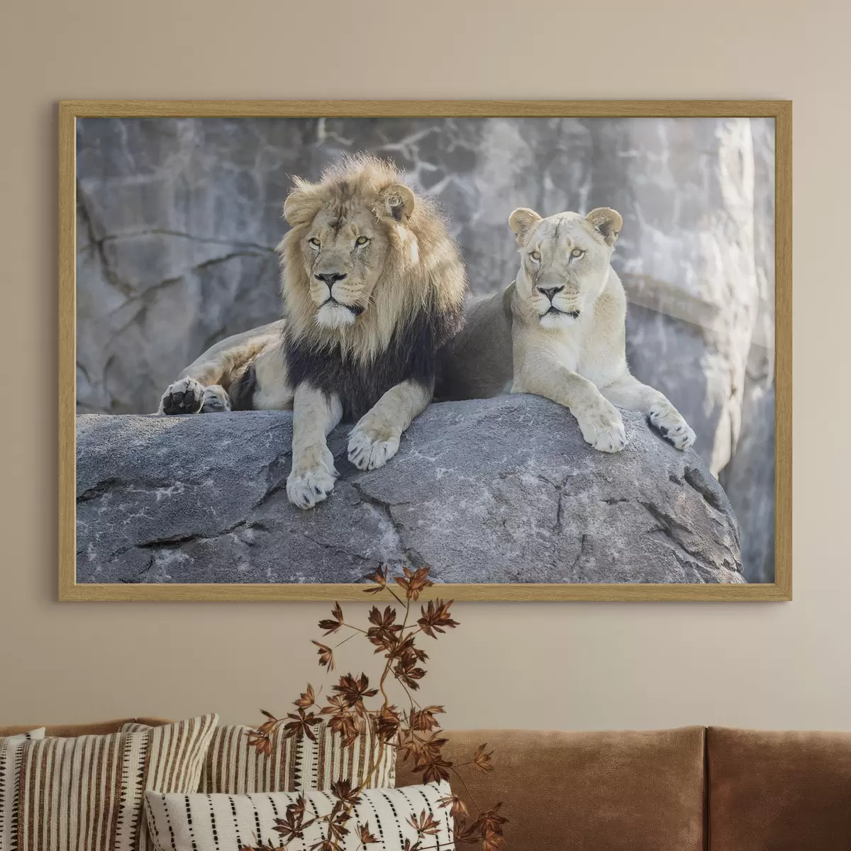 Poster Lion et confiance f15278
