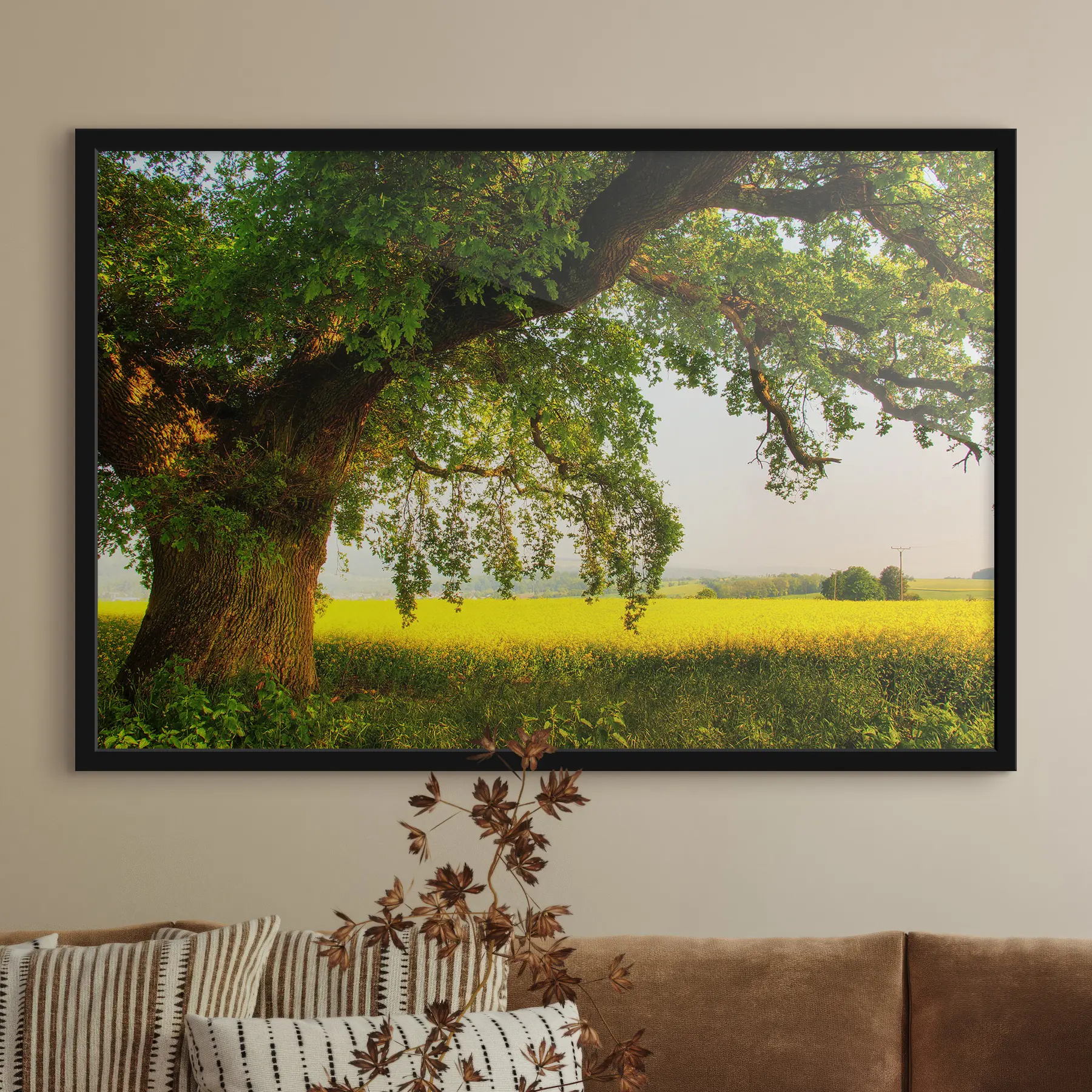 Tableau Plantes, ciel et personnes dans la nature f15283