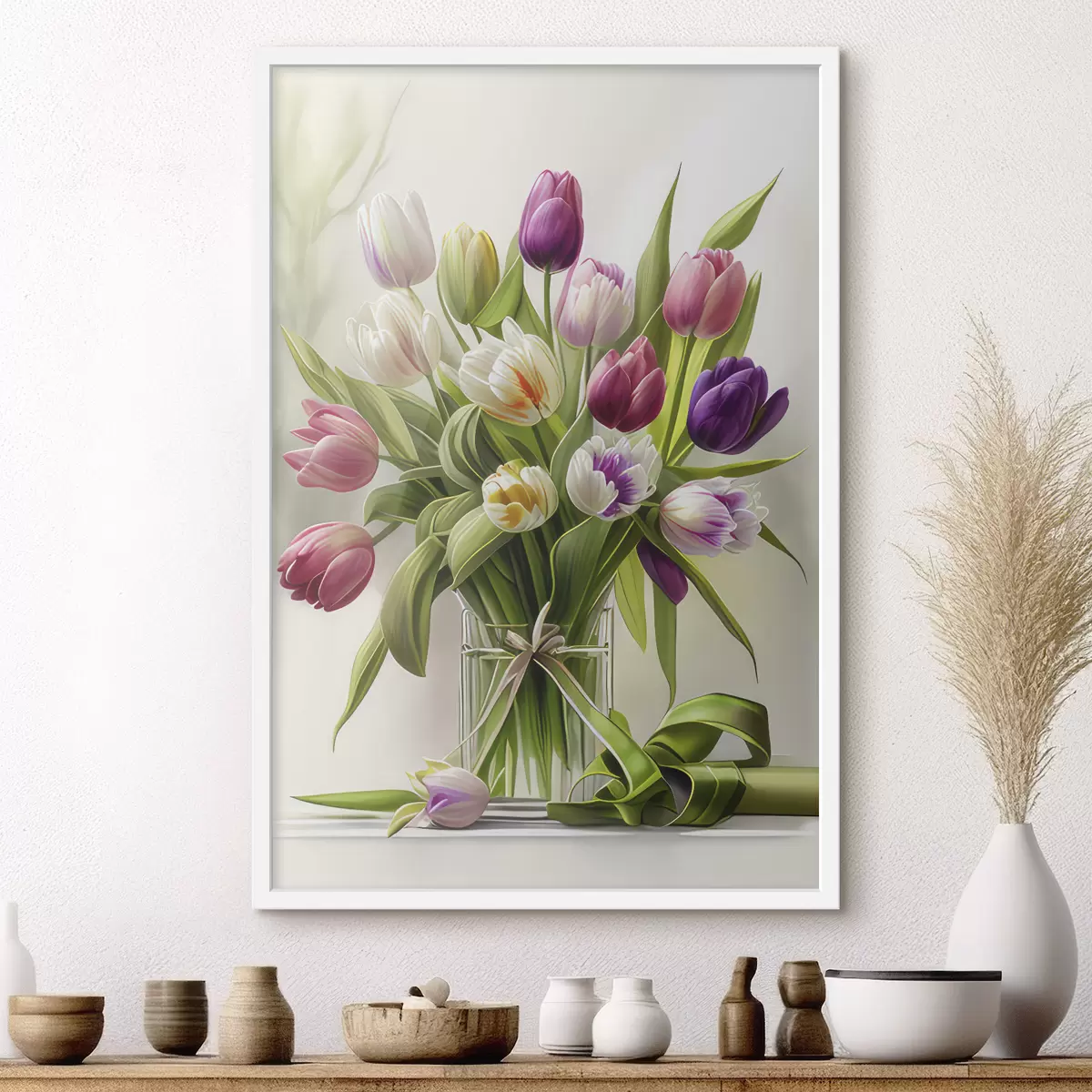 Poster Bouquet de tulipes dans un vase f31219