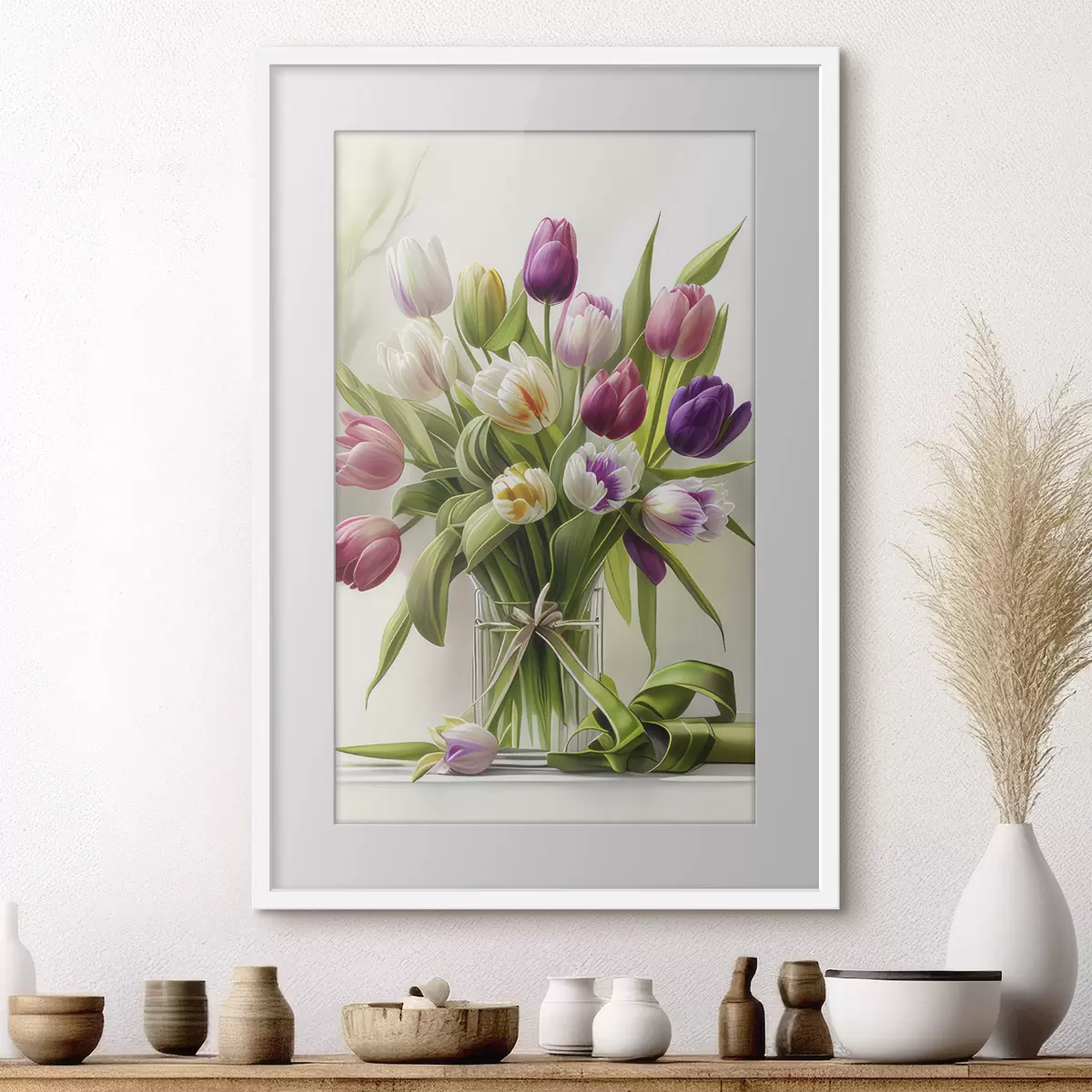 Poster Bouquet de tulipes dans un vase f31219