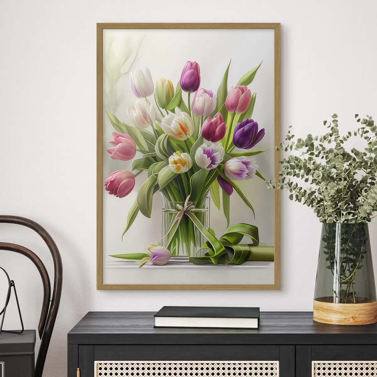 Poster Bouquet de tulipes dans un vase f31219