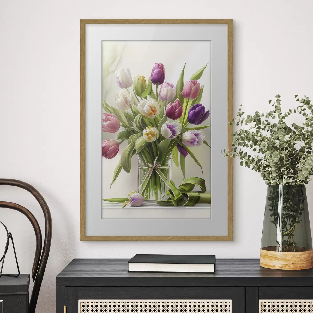 Poster Bouquet de tulipes dans un vase f31219