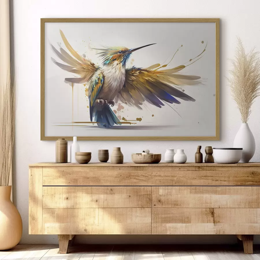 Papier peint colibri lumineux f33552