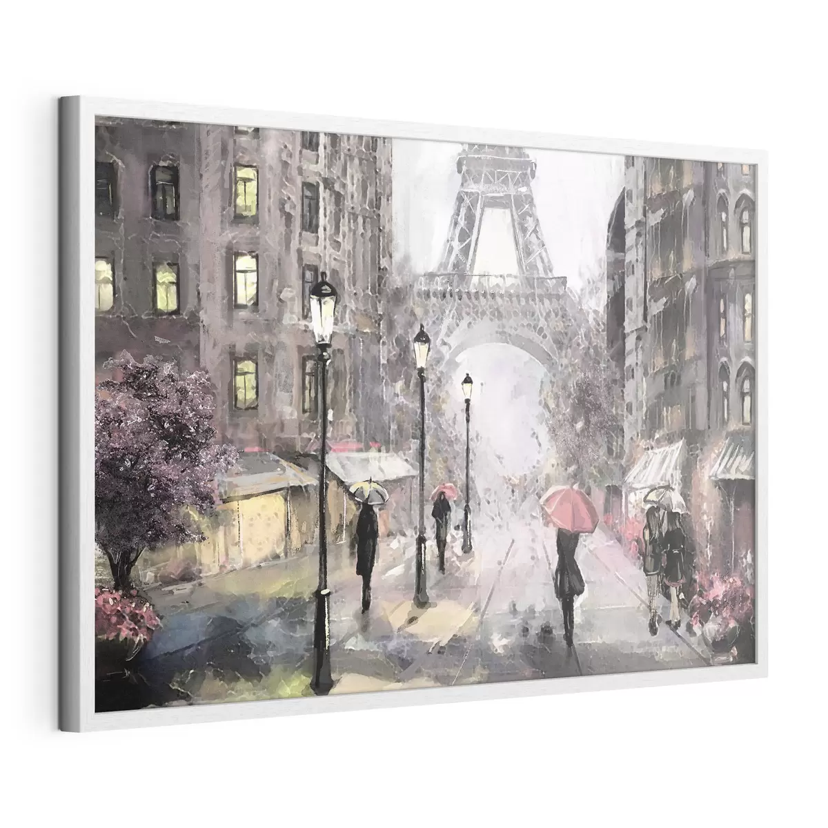 Poster Peinture à l'huile donnant sur une rue de Paris f33719