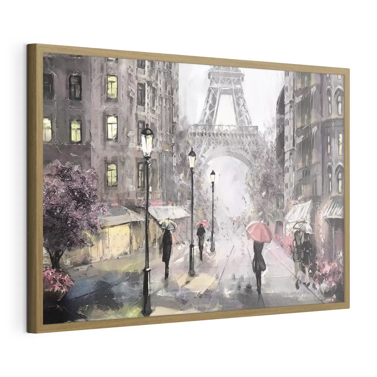 Poster Peinture à l'huile donnant sur une rue de Paris f33719