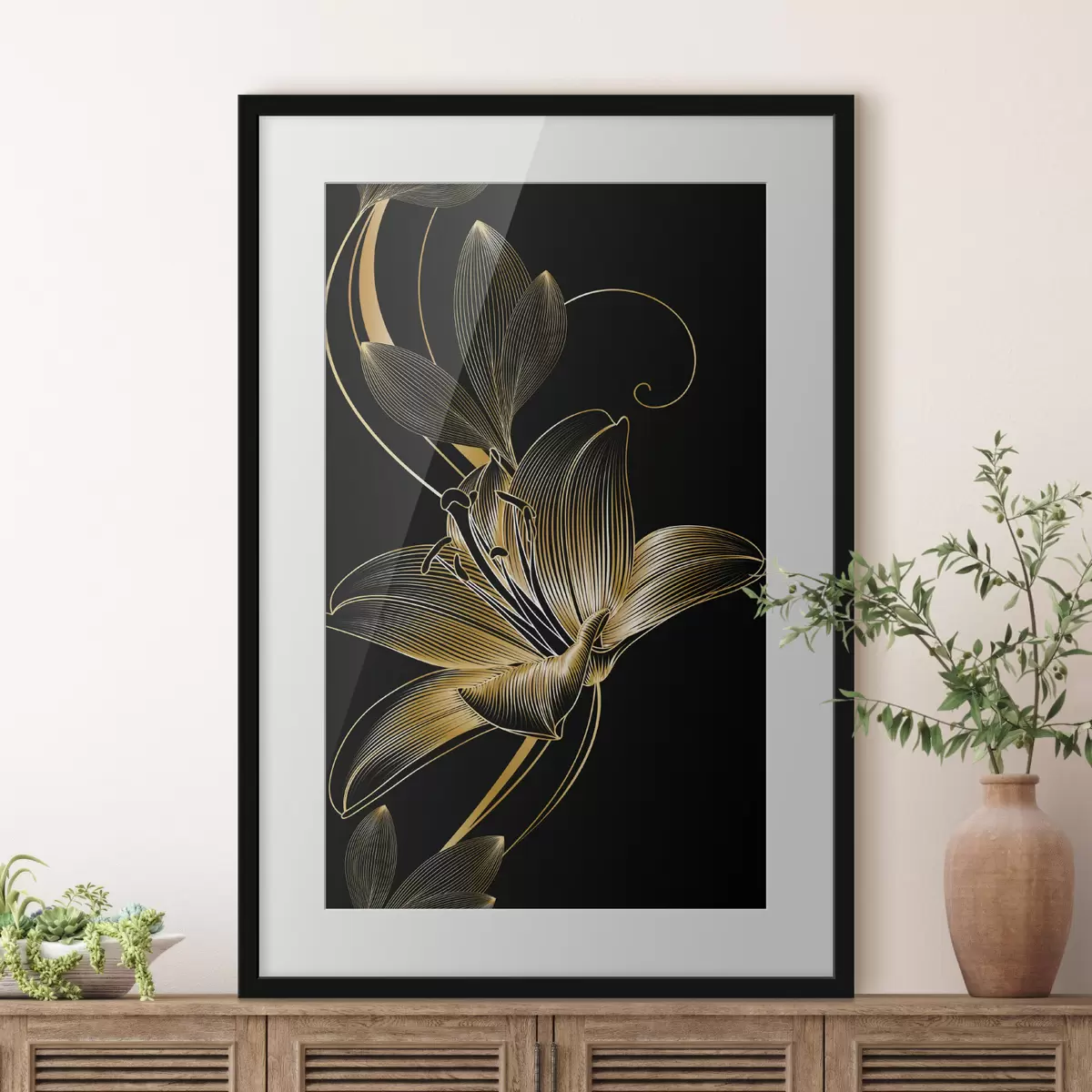 Poster Motif sans couture avec fleur de lys f34437