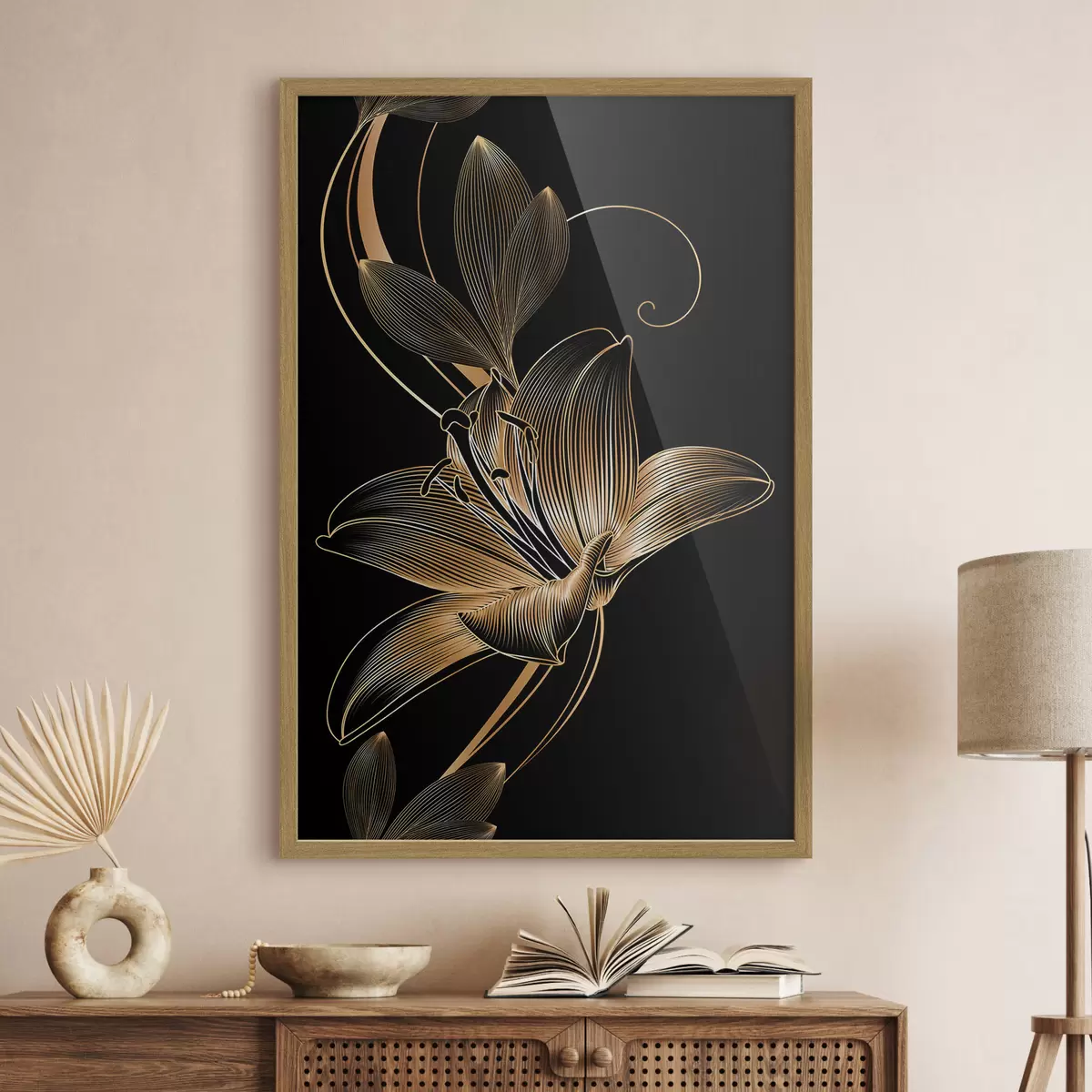 Poster Motif sans couture avec fleur de lys f34437
