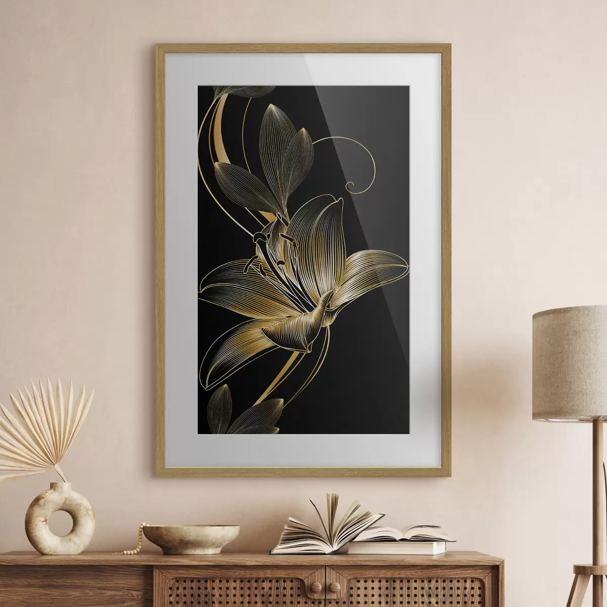 Poster Motif sans couture avec fleur de lys f34437