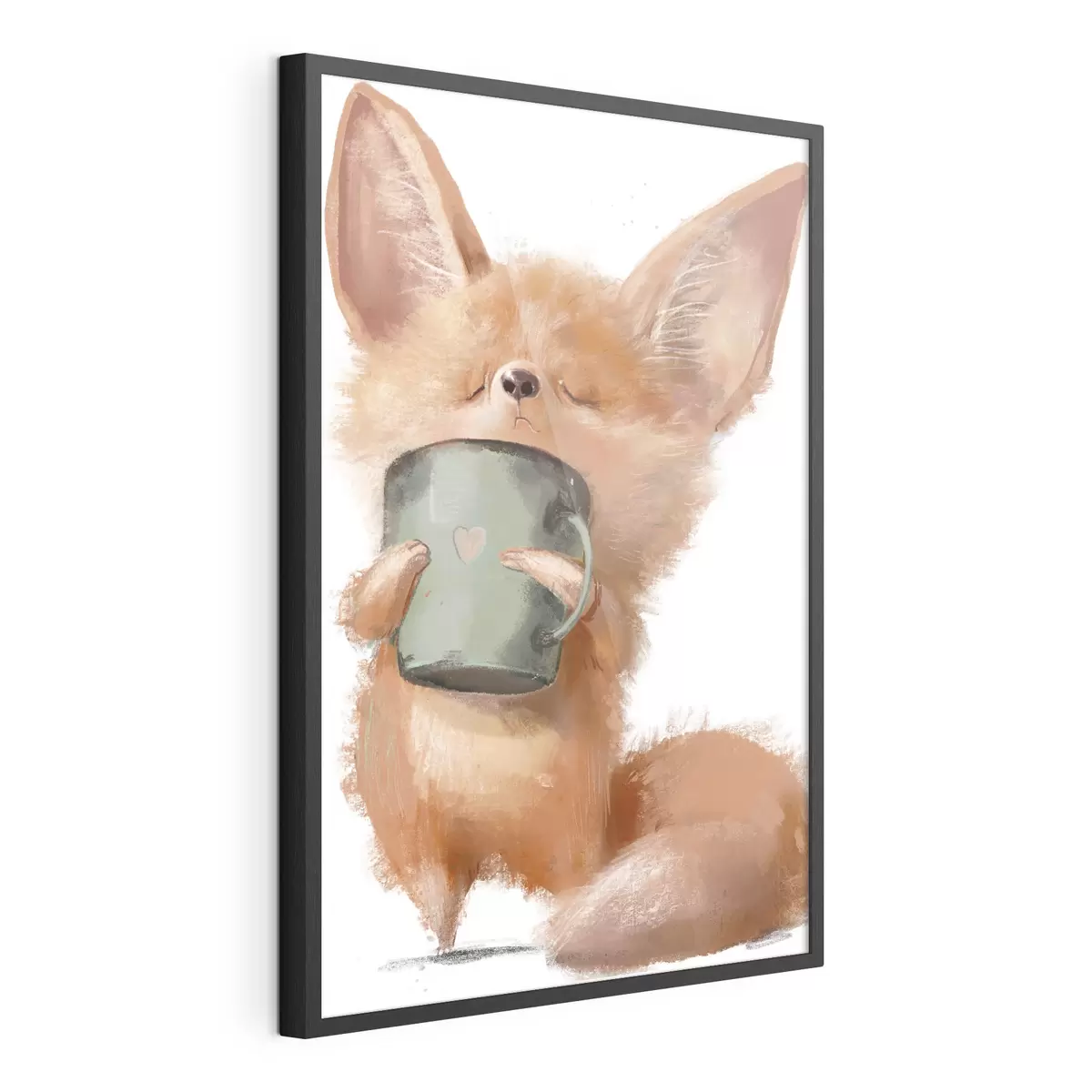Poster Renard roux et café f35008