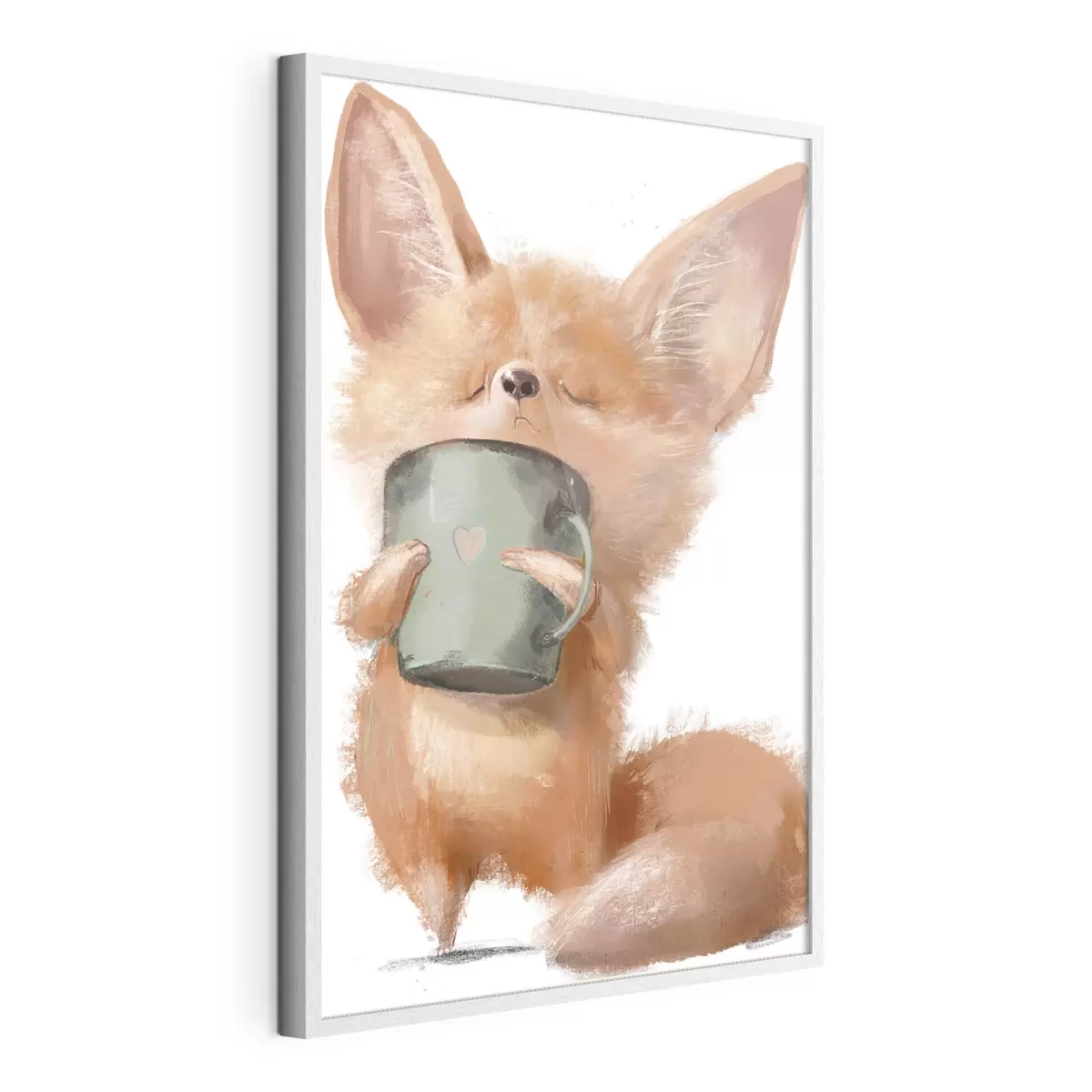 Poster Renard roux et café f35008
