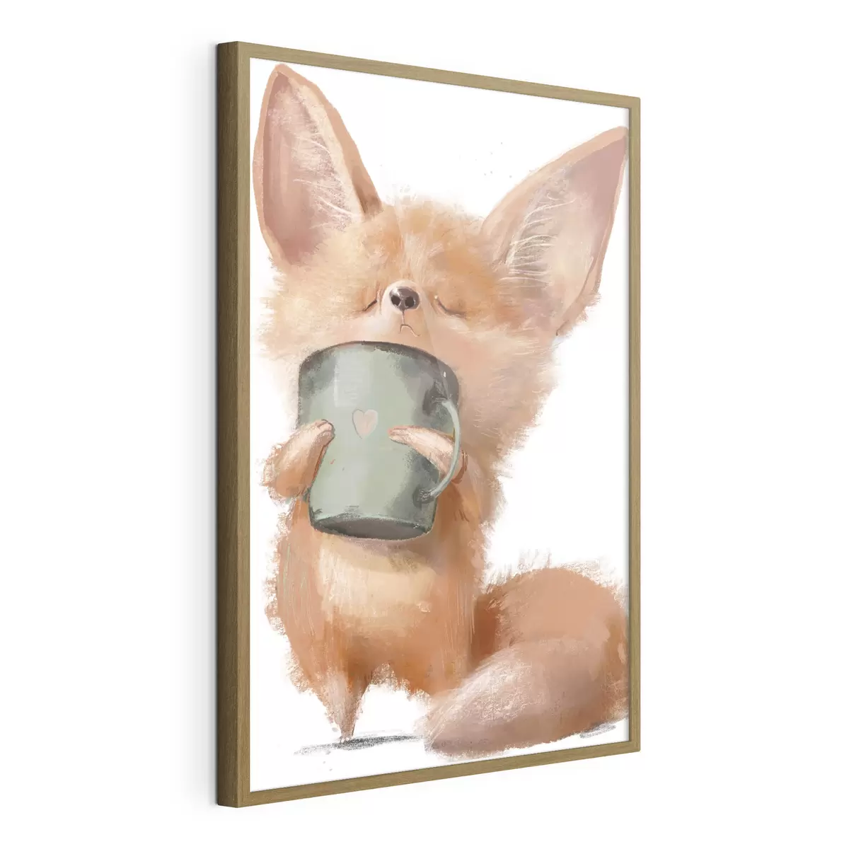 Poster Renard roux et café f35008