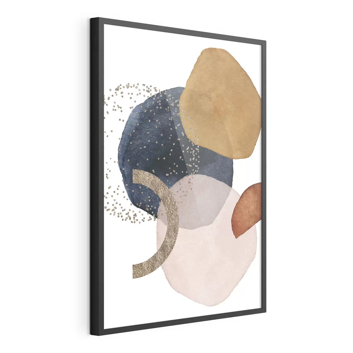Poster Roses beiges et rouges sur fond blanc f35955