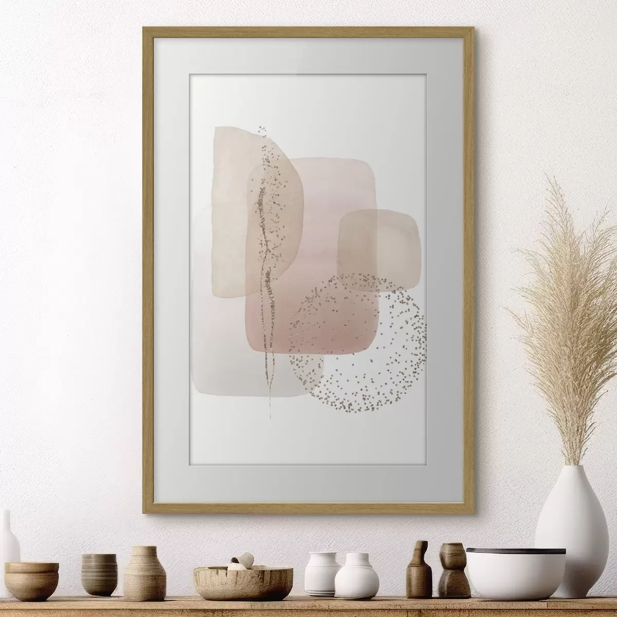 Poster Rose sur fond blanc en couleurs vives f35959