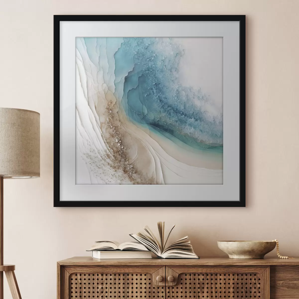 Poster Abstraction plage et océan f36029