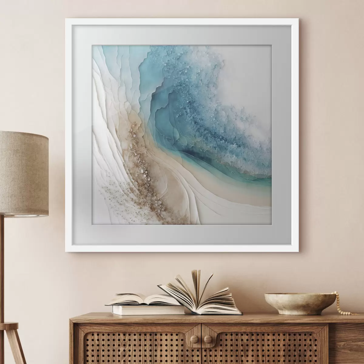 Poster Abstraction plage et océan f36029