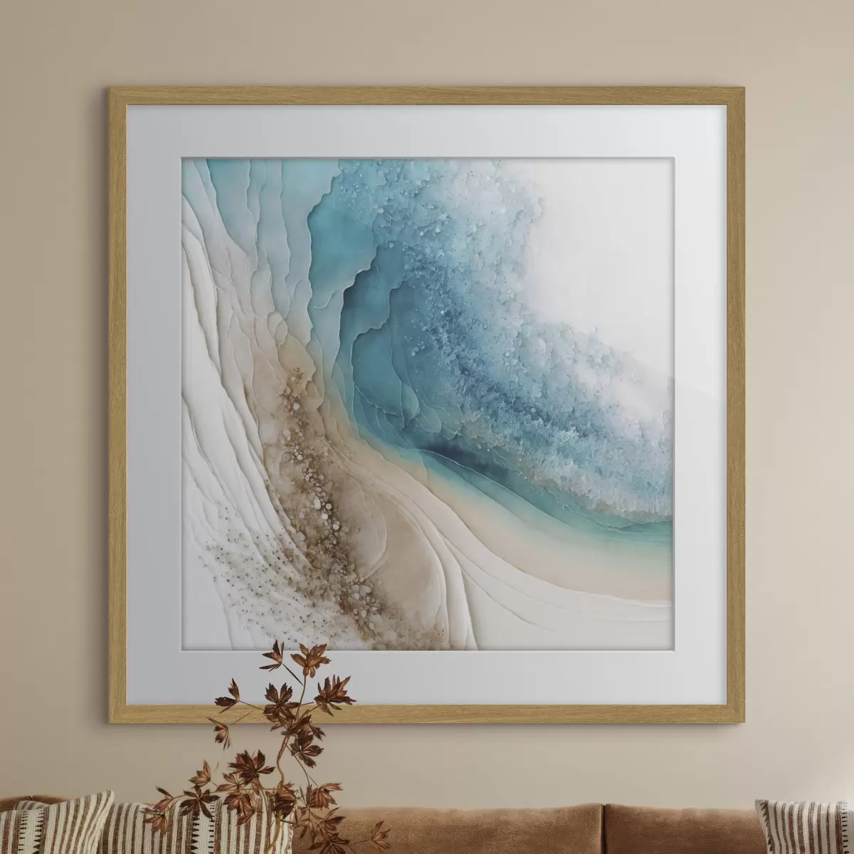 Poster Abstraction plage et océan f36029