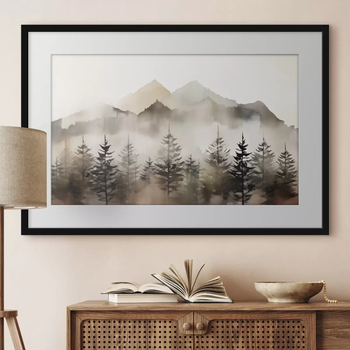 Poster Le paysage de la forêt d'automne f36009