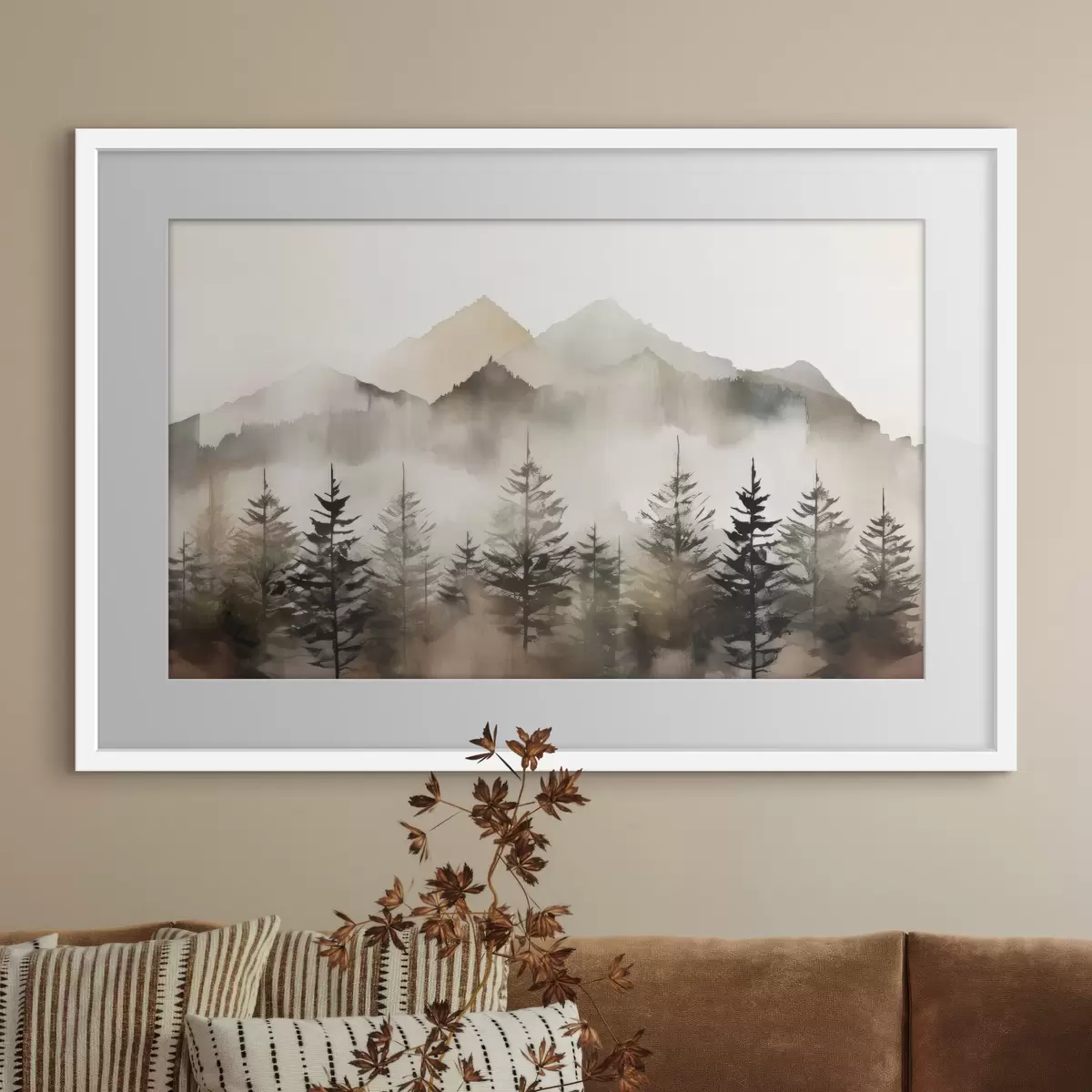 Poster Le paysage de la forêt d'automne f36009