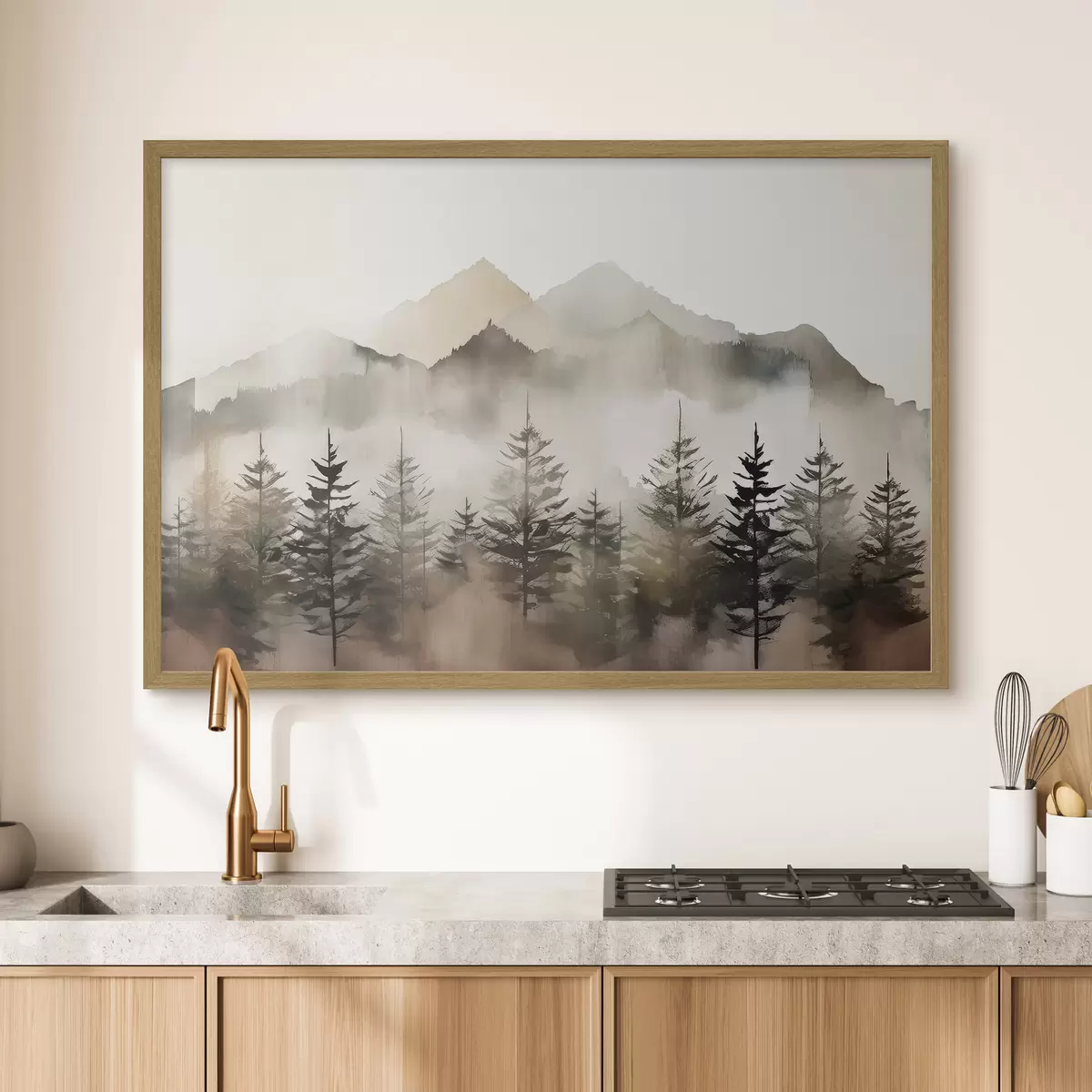 Poster Le paysage de la forêt d'automne f36009