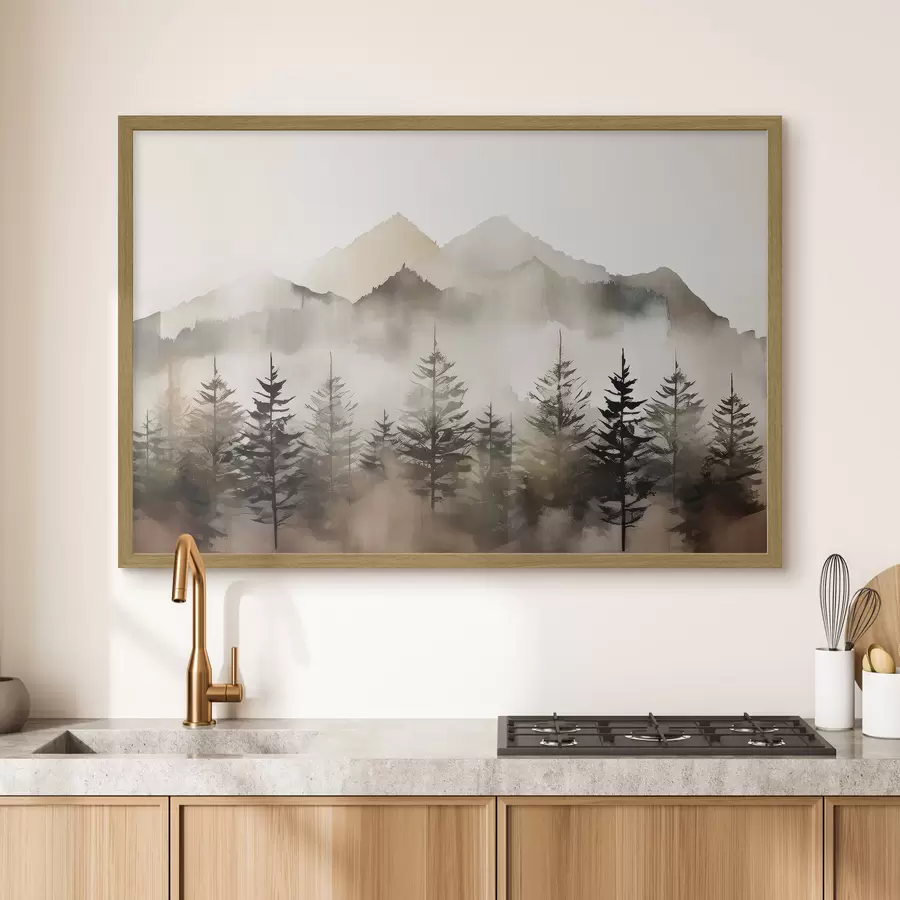 Papier peint Le paysage de la forêt d'automne f36009