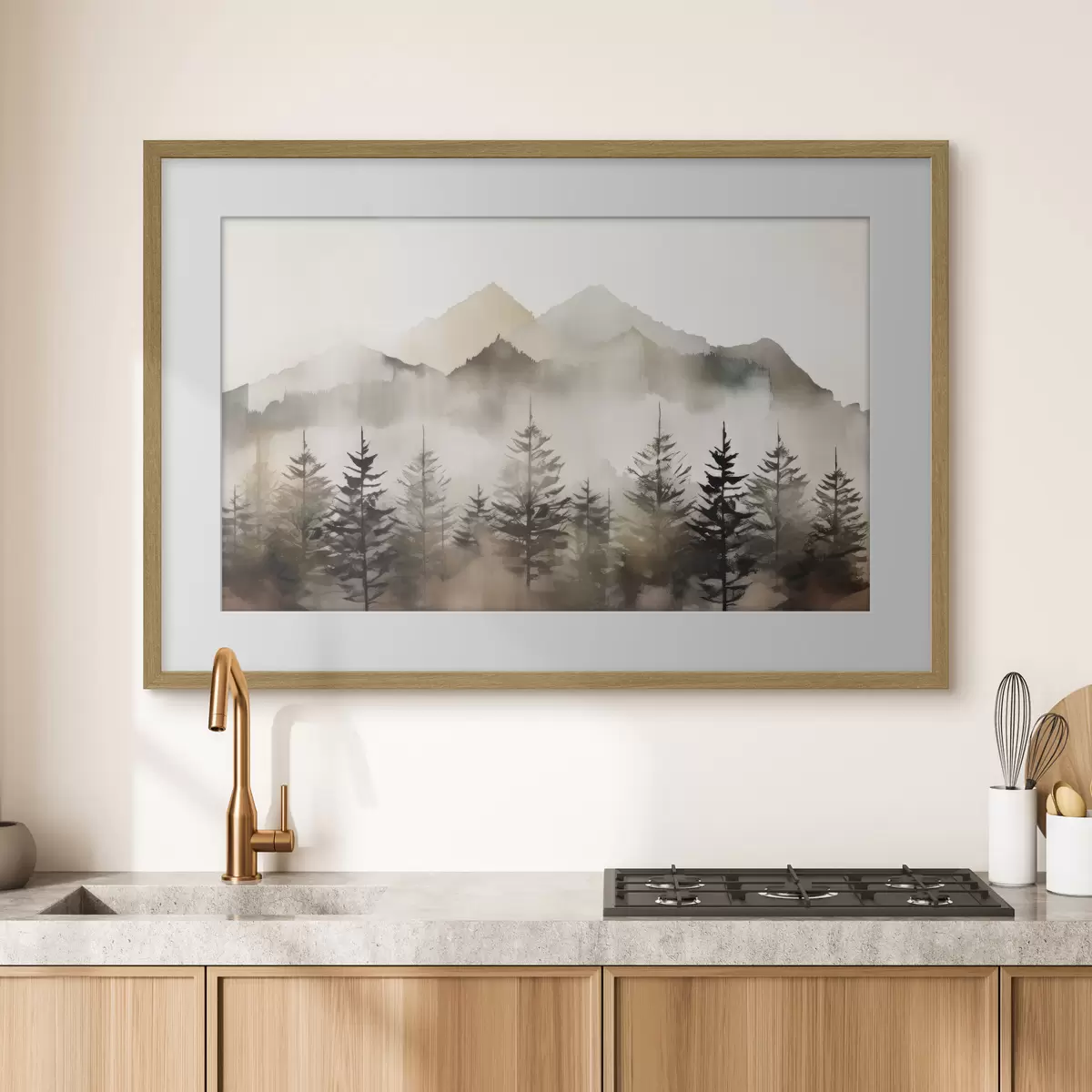 Poster Le paysage de la forêt d'automne f36009