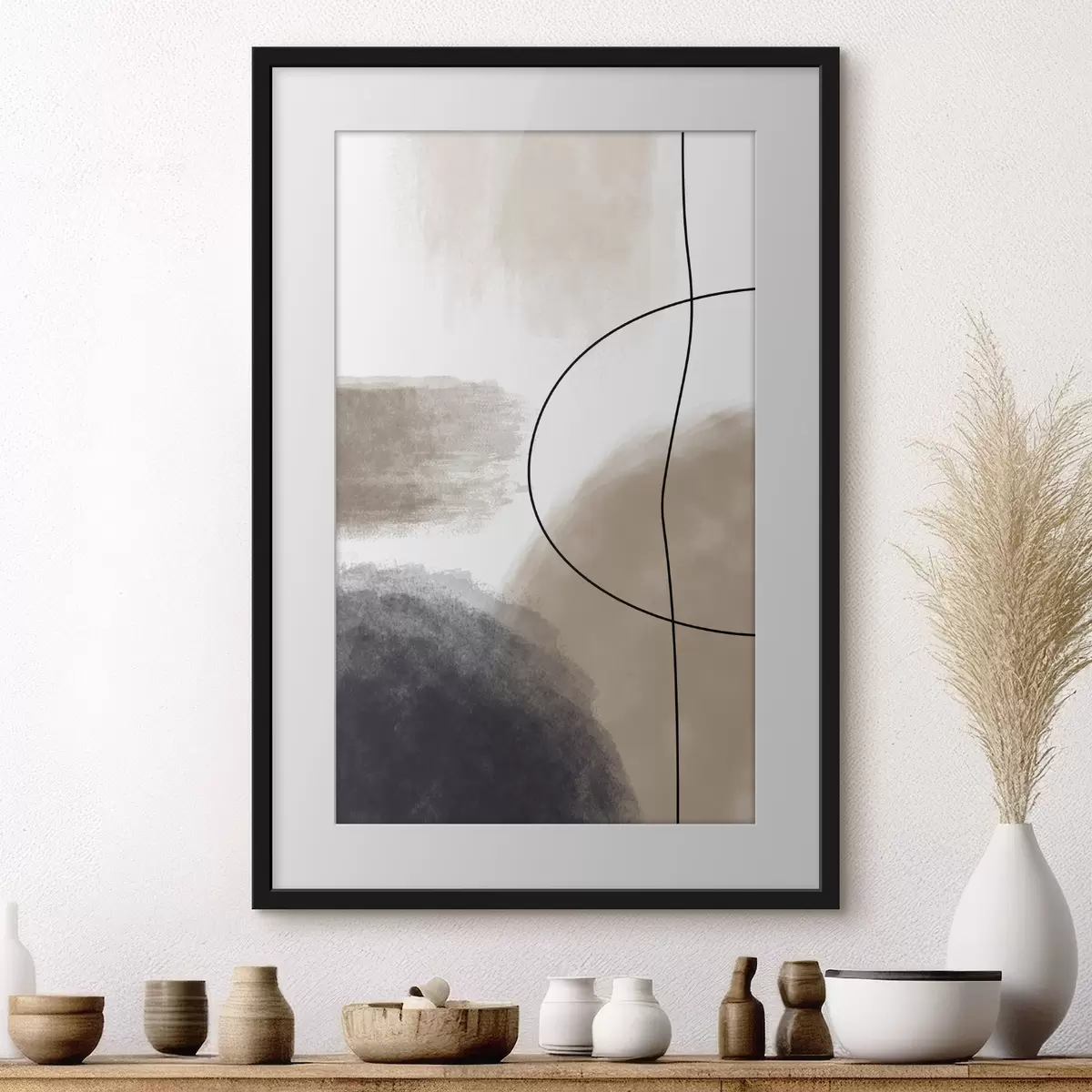 Poster Décor abstrait beige f35944