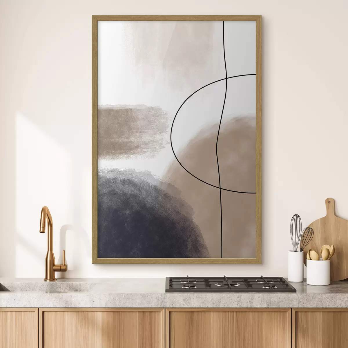 Poster Décor abstrait beige f35944