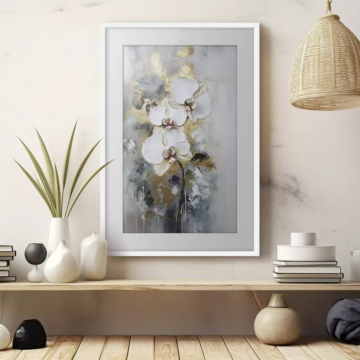 Poster Orchidées en lumière froide f35904