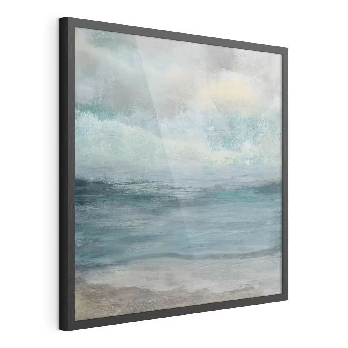 Poster Abstraction bleue et fumée f35720
